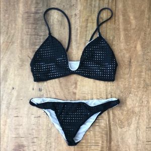 Acacia bikini. Top XL, bottom SM.